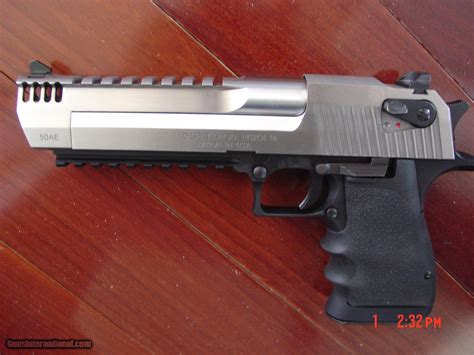 Magnum Research Desert Eagle 50ae The Latest 2 Tone Solid Stainless