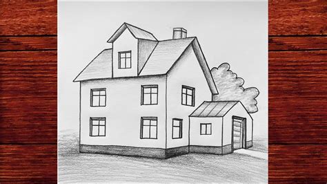 Karakalem Bir Ev Nasıl Çizilir 3d Ev Çizimi Adım Adım Çizim Mektebi