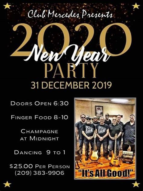 Ring In The 2020 New Year With Us At Club Mercedes Merced