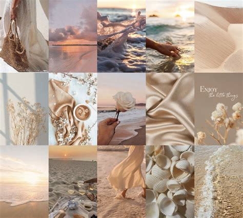Aesthetic Wall Collage Kit Digital Download For Print Gold Etsy