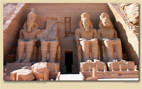 Papel De Parede 1680x1050 Px Abu Simbel África Antigo Arquitetura