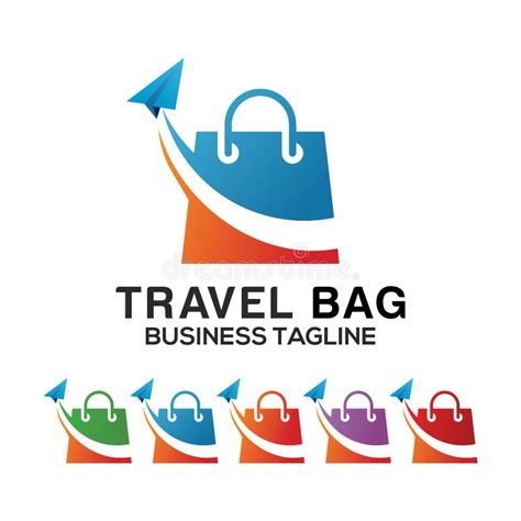 Colorfull Travel Bag Logo Illustration Design Icon Product Label And