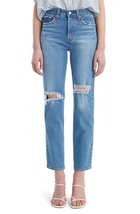 Levis® Wedgie Icon Fit Ripped Straight Leg Jeans Charleston Breeze