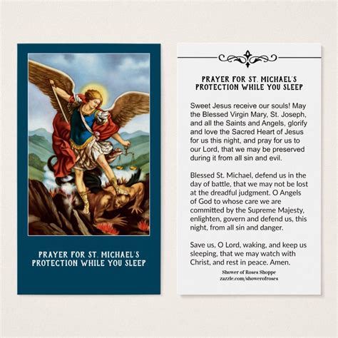 Free Printable St Michael Prayer Card Printable Printable Word Searches