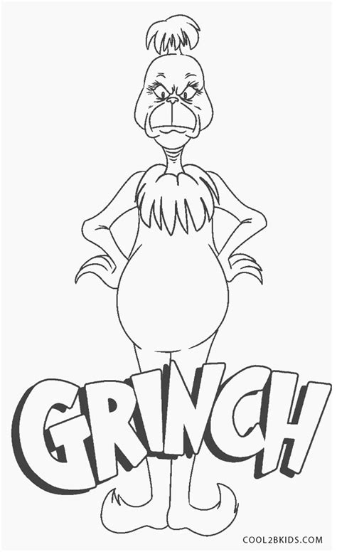 Dibujos de Grinch para colorear Páginas para imprimir gratis
