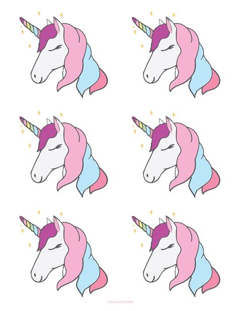 Instant Download 12mm Unicorn Template Paper And Party Supplies Gt