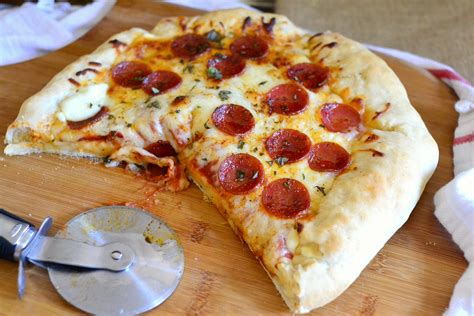 Stuffed Crust Pepperoni Pizza The Realistic Nutritionist