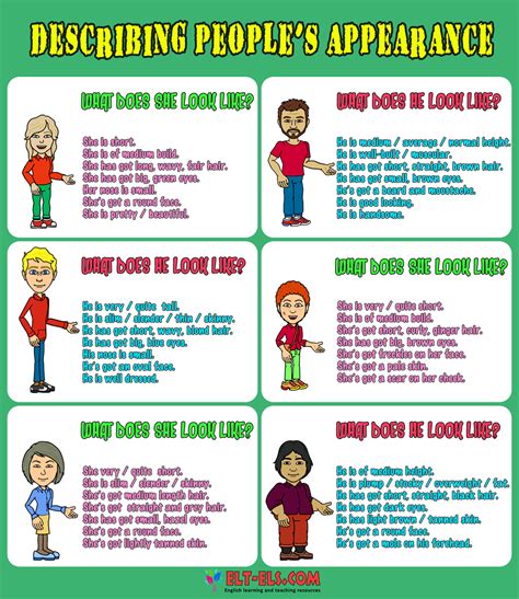 Describing People S Physical Appearance Elt