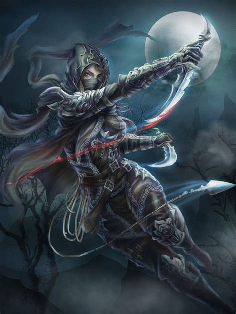 Fantasy Assassin Female Assassin Fantasy Armor Medieval Fantasy