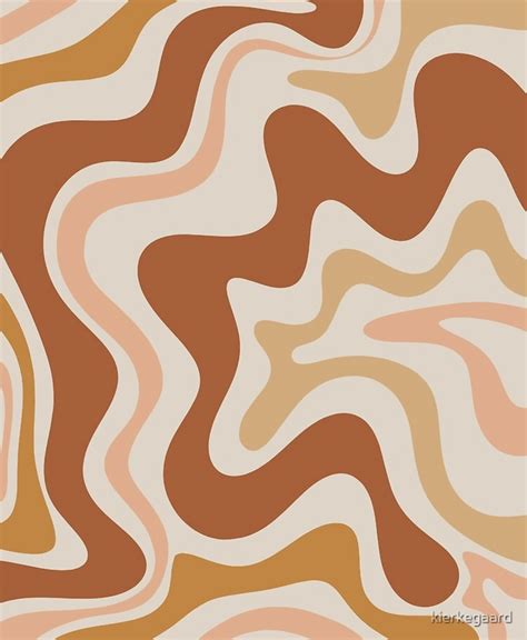 Liquid Swirl Retro Modern Abstract In Earth Tones Art Print For Sale