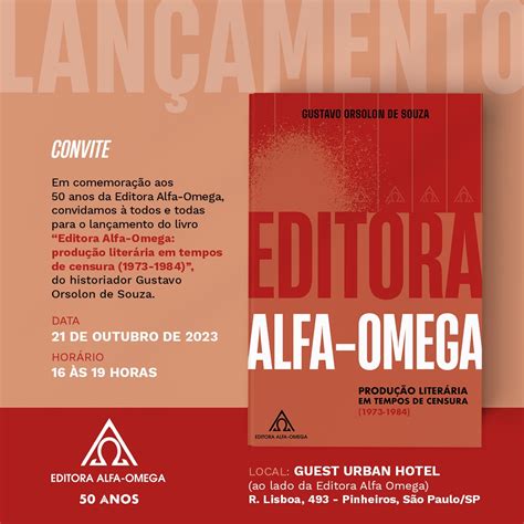 Lançamento Editora Alfa Omega produção literária em tempos de