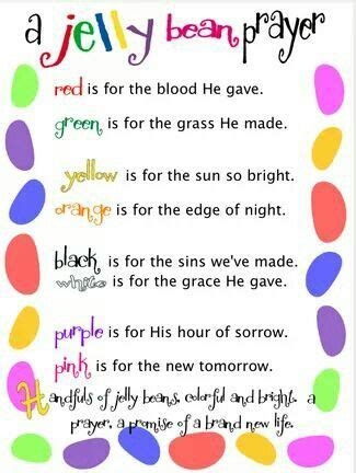 Teaching kids prayer is an important step in showing them the ways of our faith. Easter prayer | Easter sunday school, Jellybean prayer ...