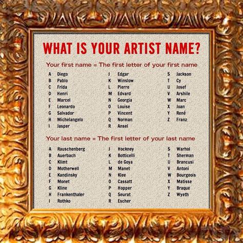 Artist Name Funny Name Generator Name Maker What Is Your Name