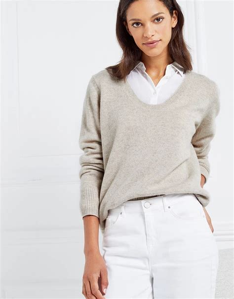 Cashmere Scoop Neck Sweater All Clothing Sale The White Company Us