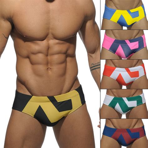 printing men swimwear 2020 sexy summer swimsuit briefs low waist bathing suit bulge beach wear