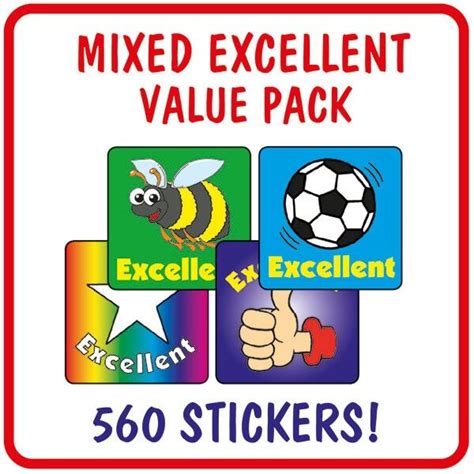 Excellent Stickers Value Pack 560 Stickers 16mm