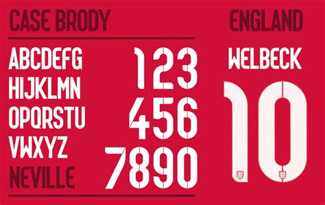 A Red And White Poster With The Numbers In Different Font Styles