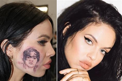 Kelsy Karters Ugly Harry Styles Face Tattoo Is A 300 Fake