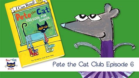 Pete The Cat Too Cool For School Kids Book Read Aloud How To Draw