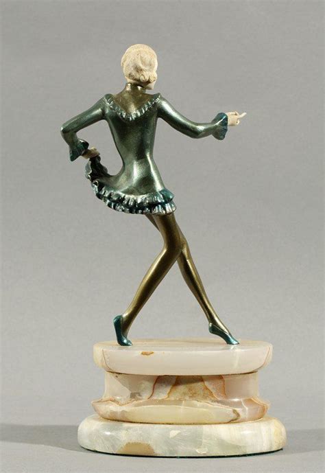 Josef Lorenzl Dancing Woman Bronze Ivory Goldscheider Art Deco Period