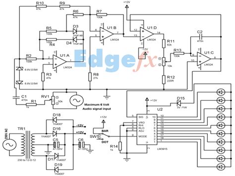 The above basic lm3915 block diagram provides the general perception of the circuit's functioning. LM3915 IC based Audio Level Display & Its Working