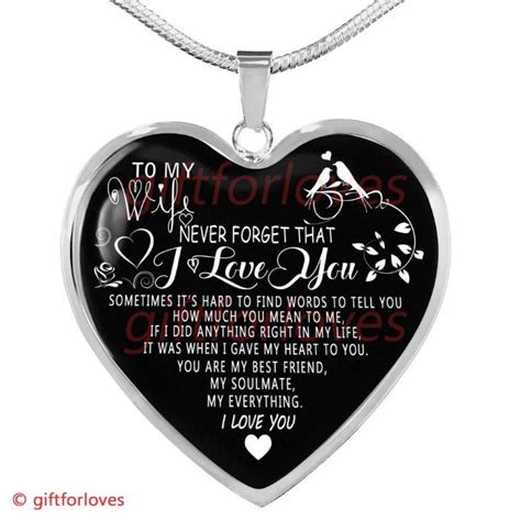 To My Wife Luxury Necklace Husband And Wife Necklace