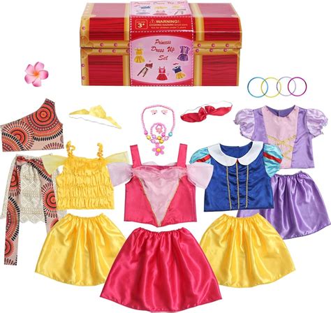 Bibiblack Girls Princess Costume Dress Up Trunk For Kids