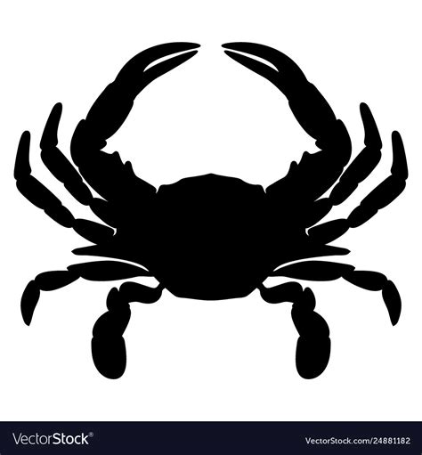Crab Silhouette Royalty Free Vector Image Vectorstock