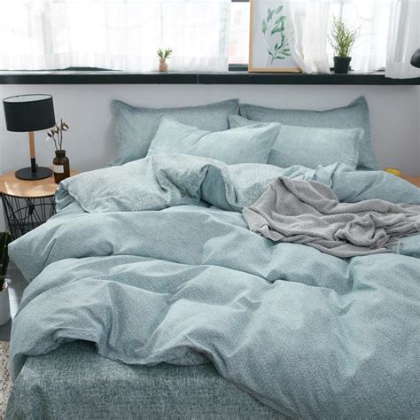 4pcs Bedding Sets Aloe Cotton Gray Brief Style Duvet Cover Flat Bed Sheet Enrol China Trading