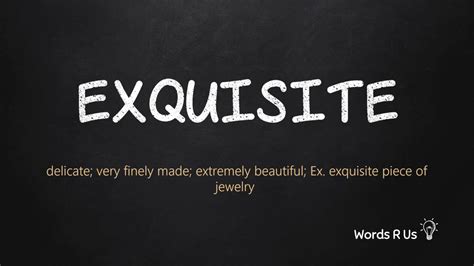 How To Pronounce Exquisite In American English Youtube