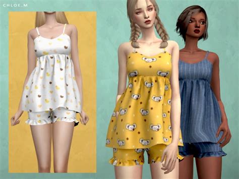 The Sims Resource Cute Pajama 02 By Chloemmm • Sims 4 Downloads