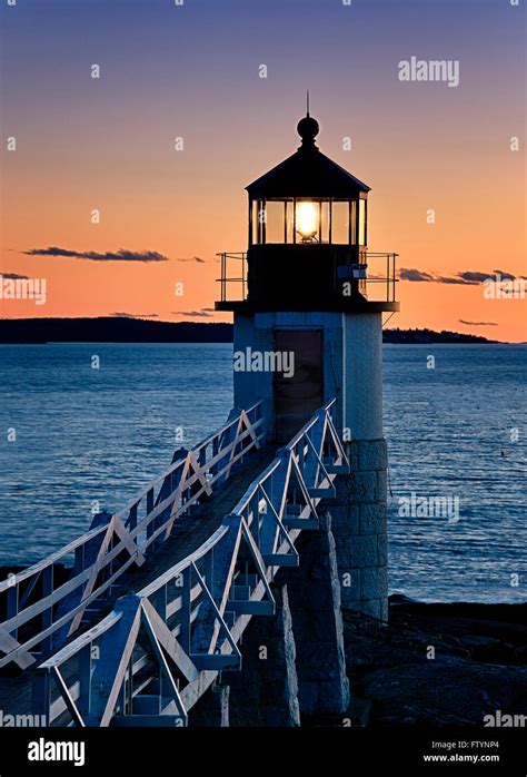 Marshall Point Lighthouse Port Clyde Maine Usa Stock Photo Alamy
