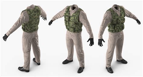 Military Uniform 3d Model 79 3ds C4d Fbx Ma Obj Max Free3d