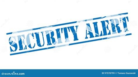 Security Alert Blue Stamp Stock Illustration Illustration Of Frame