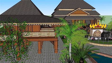 Rumah Adat Lampung Nuwo Balak Nuwo Sesat Desain Rumah Adat YouTube