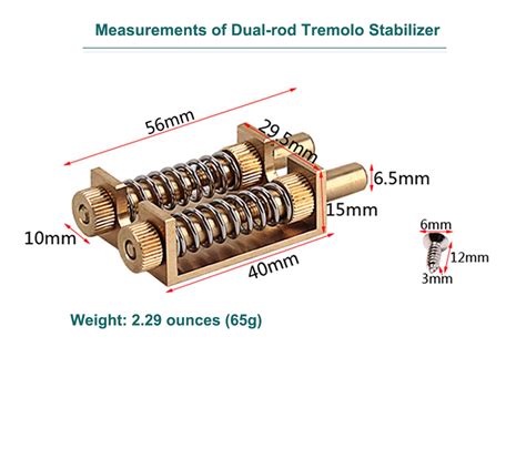 Buy Floating Tremolo Bridge Stabilizer Dual Brass Rod Trem Stopper