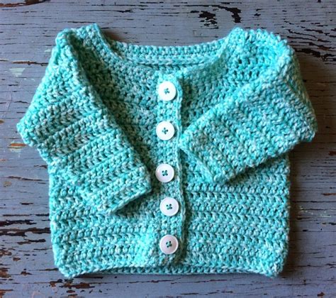 Simple Baby Cardigan ~ A Free Crochet Pattern Baby Cardigan Pattern