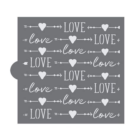 Confection Couture Love And Arrows Background Cookie Stencil Cookie