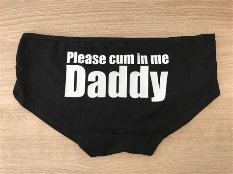 Please Cum In Me Daddy Panties Slut Knickers Bbc Cuckold Etsy Canada