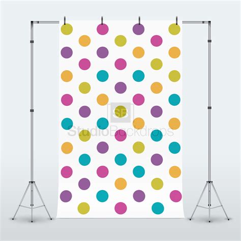 Multi Coloured Polka Dot Photography Backdrop Bd 144 Pat Studio Backdrops