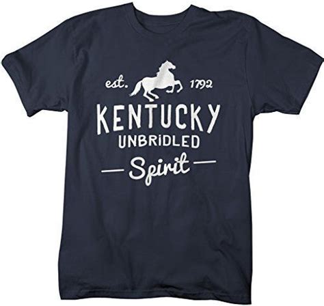 Shirts By Sarah Mens Kentucky State Slogan Shirt Unbridled Spirit T