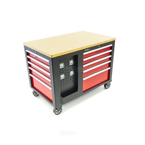 Hbm Mobile Workstation Workbench Tool Trolley With Drawers And