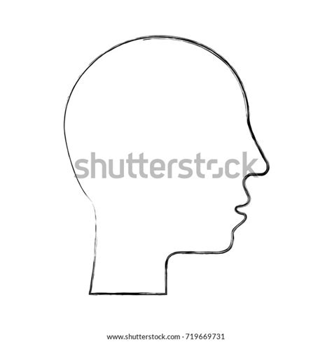 Silhouette Human Head Profile Man Image Stock Vector Royalty Free