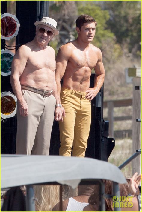 full sized photo of zac efron robert de niro have shirtless contest on set 18 zac efron and his