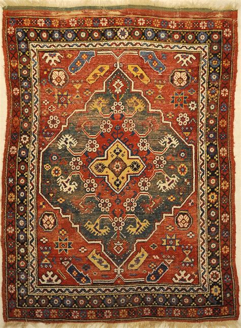 Antique Turkish Bergama Rug Genuine Woven Carpet Santa Barbara