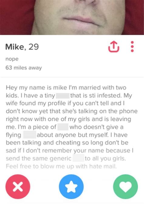 woman finds husband cheating on tinder gets revenge by writing savage bio mirror online