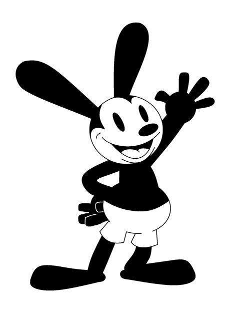 Oswald The Lucky Rabbit Black And White By Stephen718 On DeviantArt