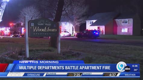 Multiple Fire Crews Battle Apartment Fire In Lysander Youtube
