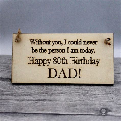 Happy 80th Birthday Dad-80th Birthday Gift-Personalised Plaque | Etsy