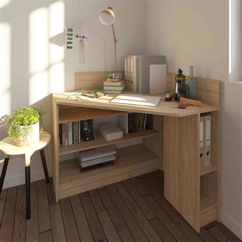 Bureau chambre enfant ado chaise mobilier flexa bruxelles flexa belgique. Bureau d'angle en bois imitation naturel avec niche de ...